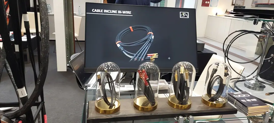 O2A Incline Ultime Bi-Wire sous cloches de verre
